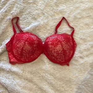 38D Victoria’s Secret Bra, red lace